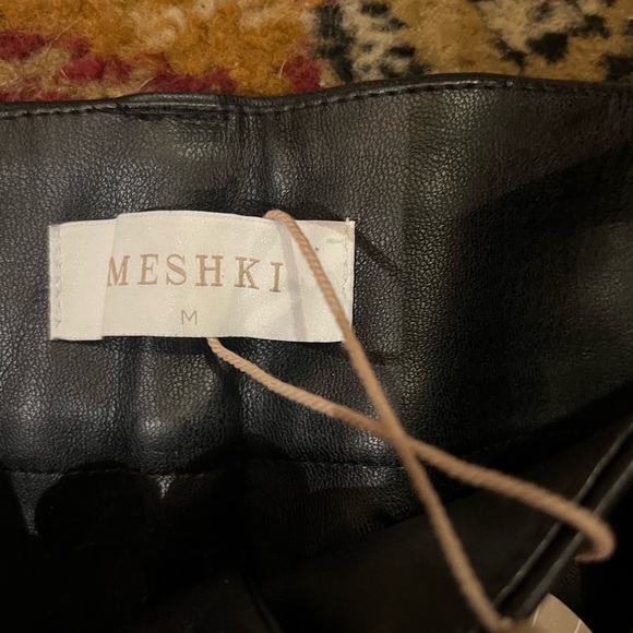 NWT Meshki Black Sima Faux Leather High Waisted Pants - Picture 7 of 14